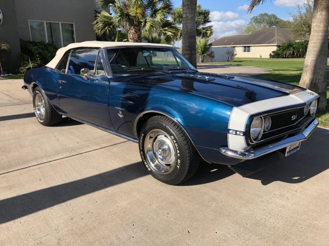 1967 Deepwater Blue Chevrolet Camaro Convertible