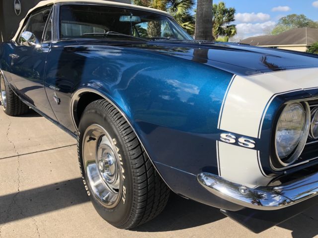 1967 Deepwater Blue Chevrolet Camaro Convertible