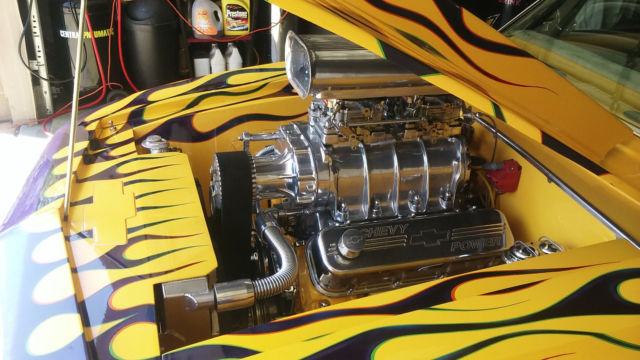 1967 yellow custom flames Chevrolet Camaro Coupe