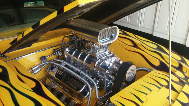 1967 yellow custom flames Chevrolet Camaro Coupe