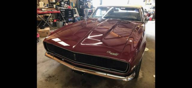 1967 Burgundy Chevrolet Camaro Convertible