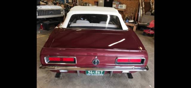 1967 Burgundy Chevrolet Camaro Convertible