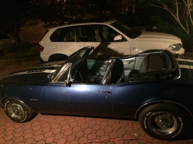 1967 Blue Chevrolet Camaro Convertible