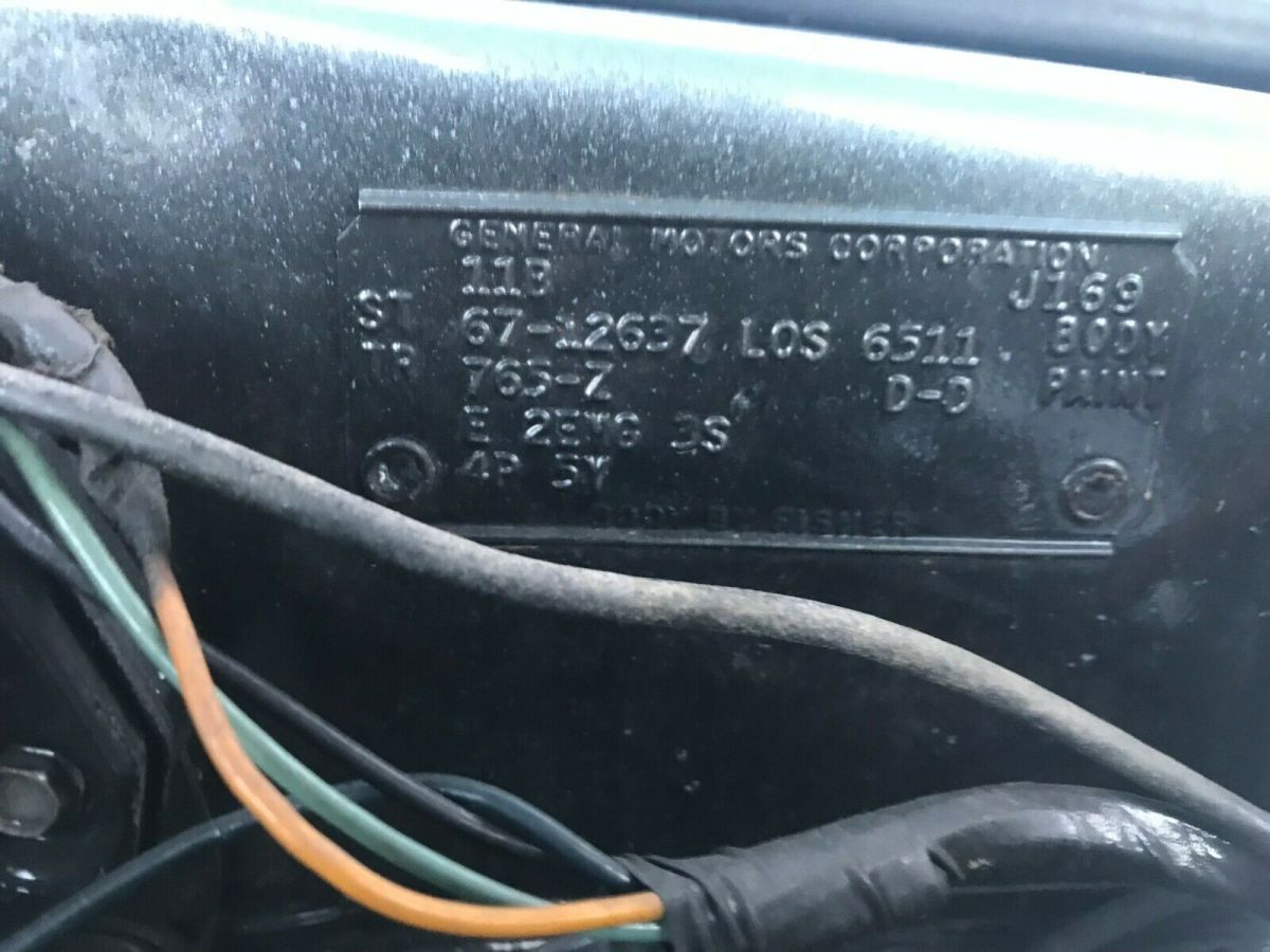 1967 Blue Chevrolet Camaro Coupe