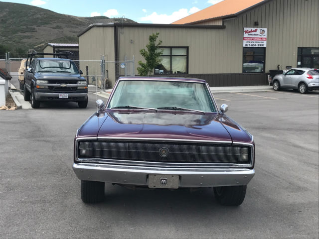 1967 Burgundy Dodge Charger Coupe