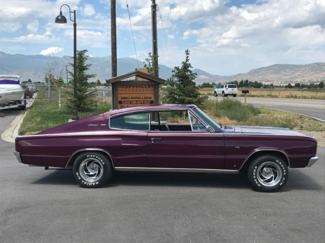 1967 Burgundy Dodge Charger Coupe