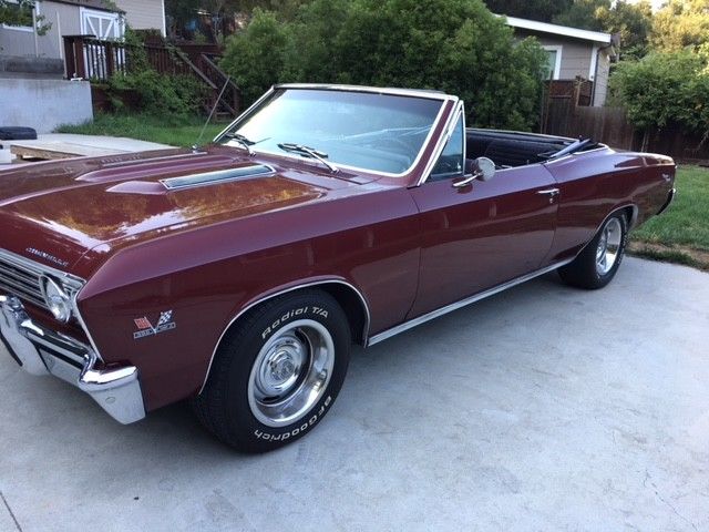 1967 Burgundy Chevrolet Chevelle Convertible
