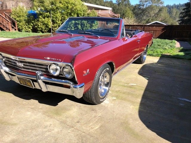 1967 Burgundy Chevrolet Chevelle Convertible