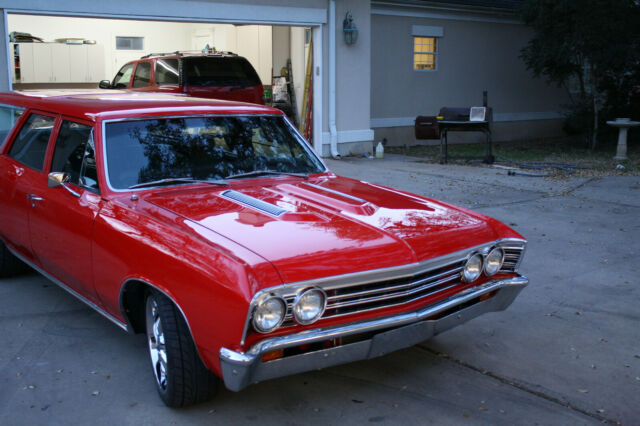 1967 Red Chevrolet Chevelle Wagon