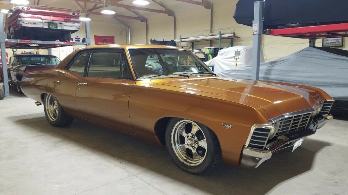 1967 Orange Chevrolet Bel Air/150/210 Coupe