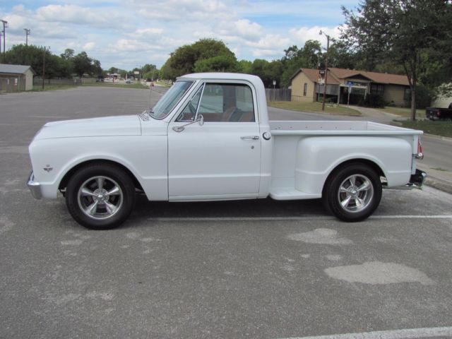 1967 White Chevrolet C-10 short bed step side