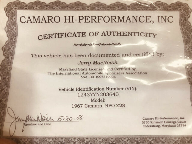 1967 Red Chevrolet Camaro --