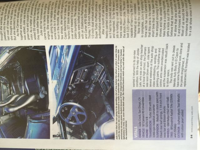 1967 Green Chevrolet Camaro Convertible