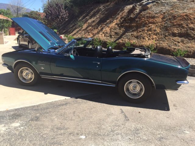1967 Green Chevrolet Camaro Convertible