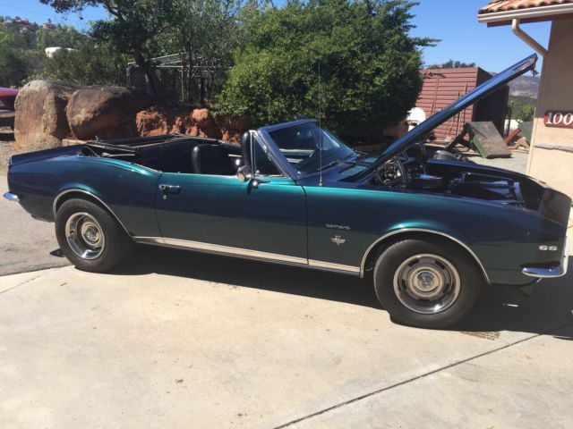 1967 Green Chevrolet Camaro Convertible