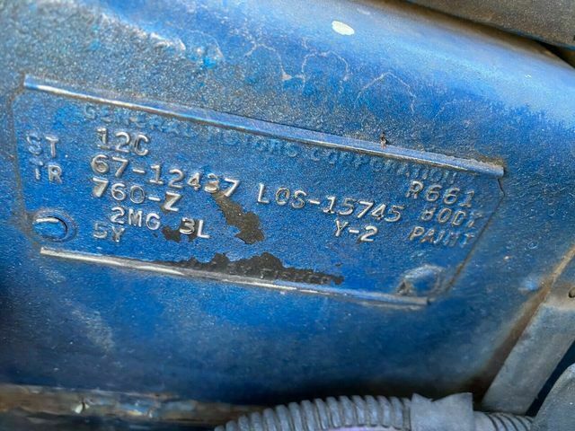 1967 Blue Chevrolet Camaro --