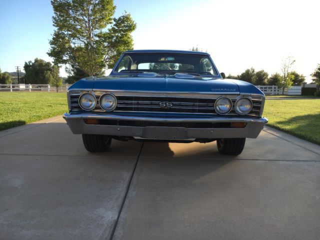 1967 Marina Blue Chevrolet Chevelle sport coupe