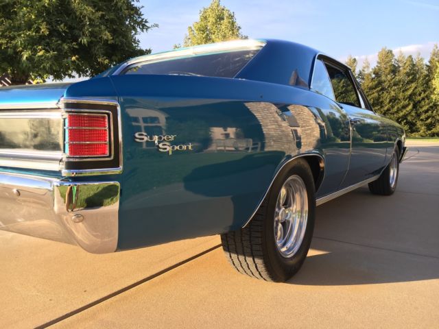 1967 Marina Blue Chevrolet Chevelle sport coupe