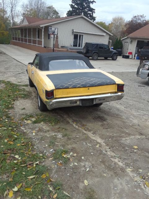 1967 Yellow Chevrolet Chevelle Convertible