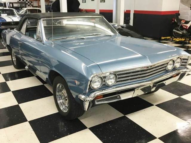 1967 Blue Chevrolet Chevelle Convertible