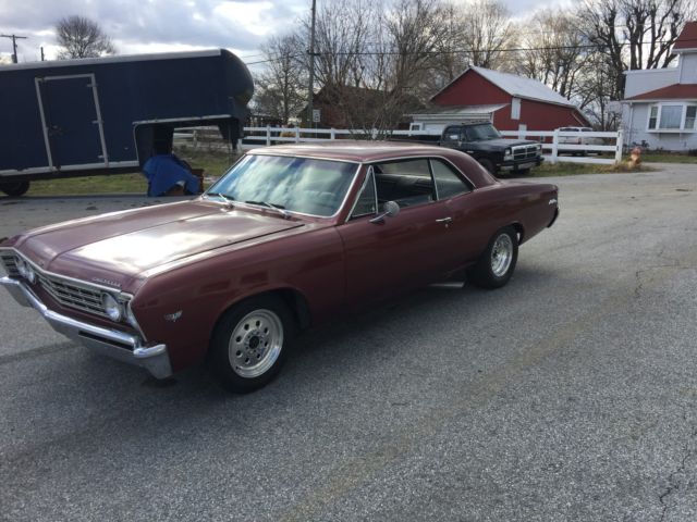1967 Burgundy  Chevrolet Chevelle Coupe 