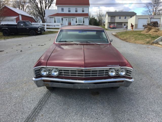 1967 Burgundy  Chevrolet Chevelle Coupe 