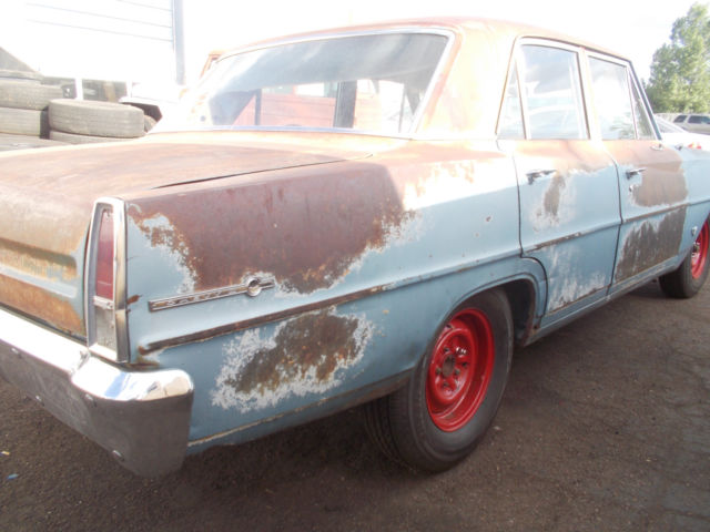1967 Blue Chevrolet Nova Sedan