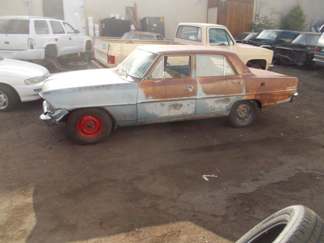 1967 Blue Chevrolet Nova Sedan