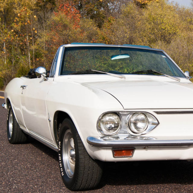 1967 White Chevrolet Corvair Convertible
