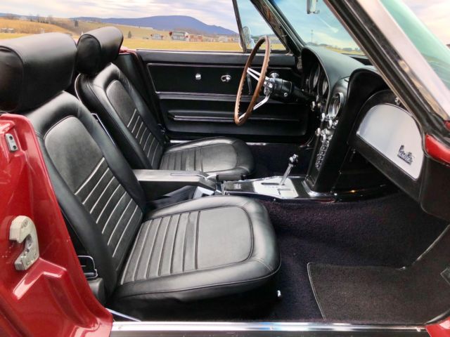 1967 Maroon Chevrolet Corvette Convertible