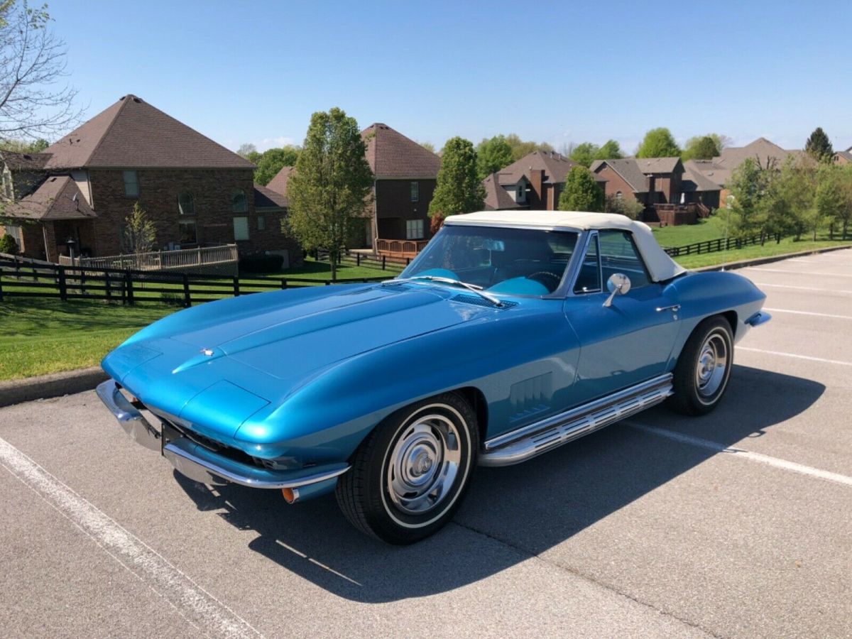 1967 Blue Chevrolet Corvette Convertible