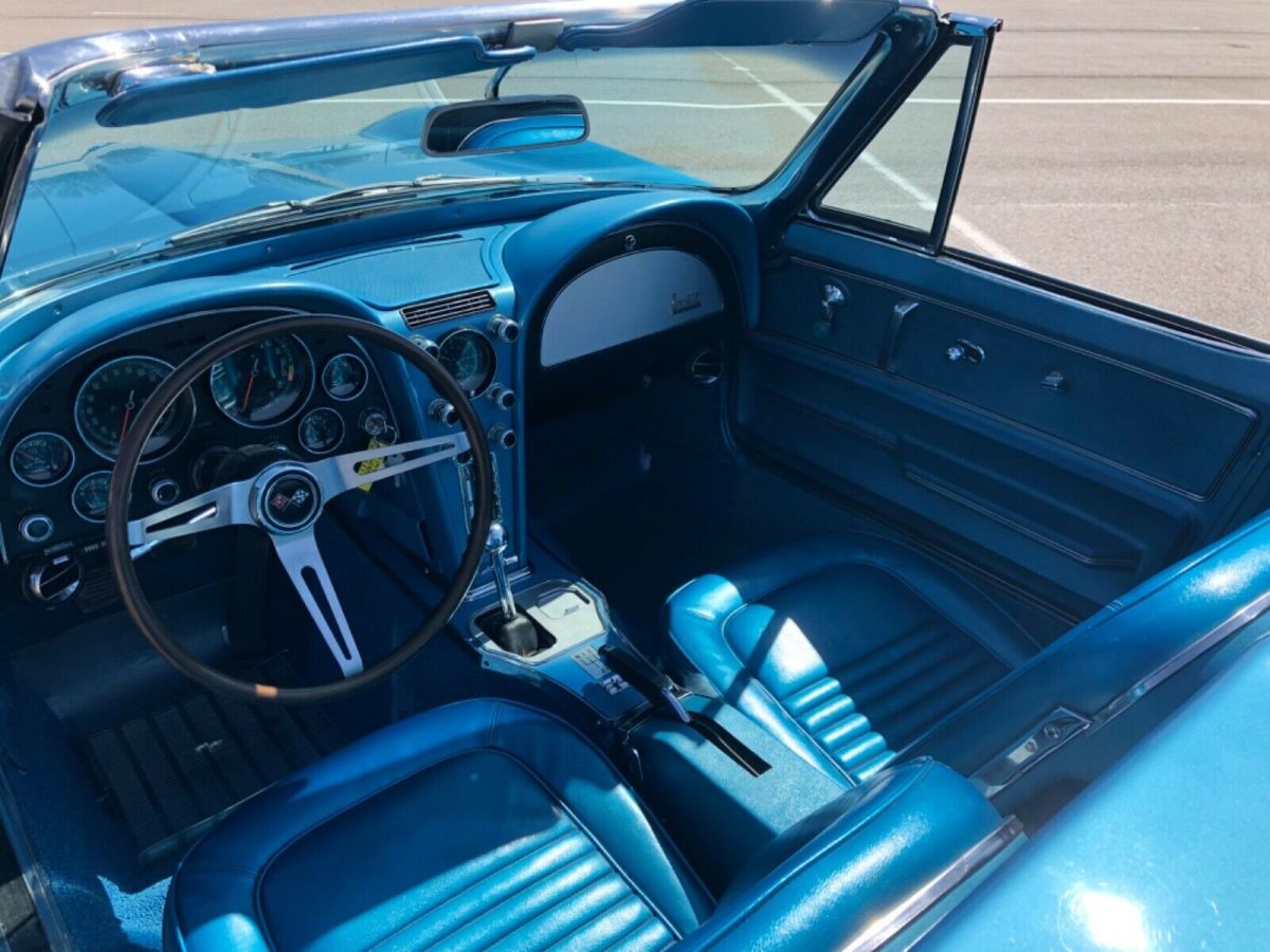 1967 Blue Chevrolet Corvette Convertible