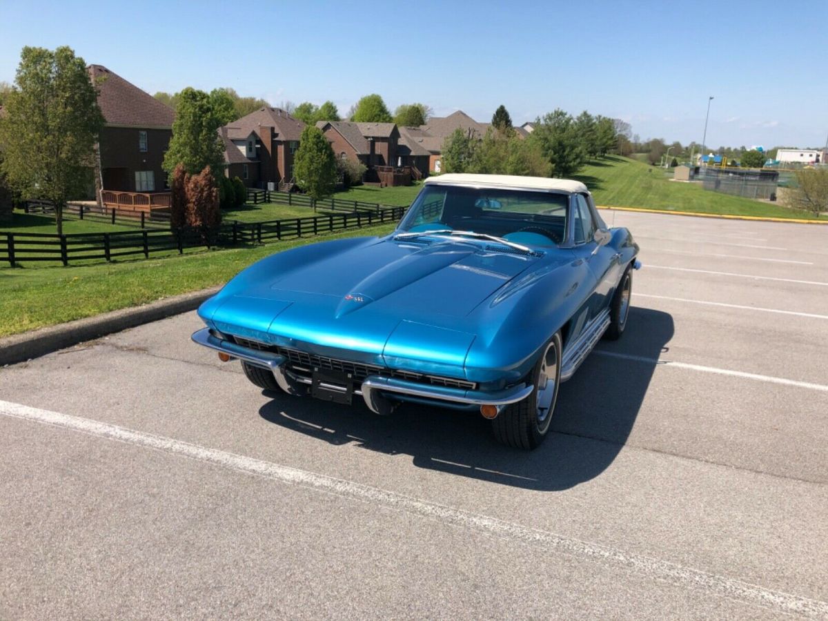 1967 Blue Chevrolet Corvette Convertible