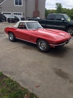 1967 Red Chevrolet Corvette Convertible