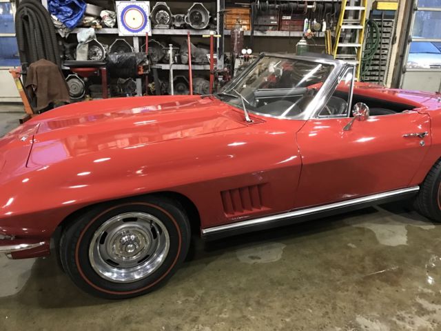 1967 Red Chevrolet Corvette Convertible