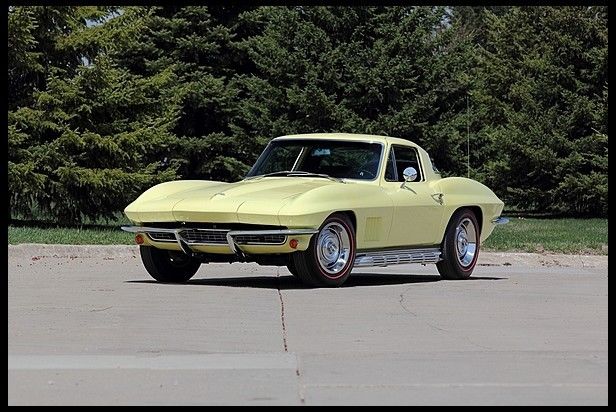 1967 Yellow Chevrolet Corvette Coupe