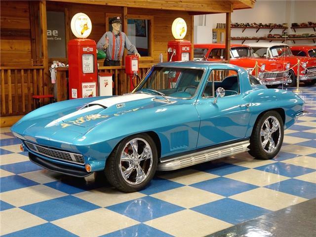 1967 Blue Chevrolet Corvette --