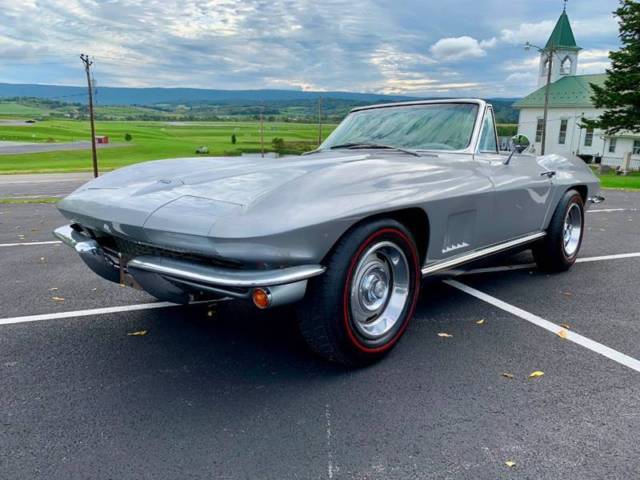 1967 Silver Chevrolet Corvette Convertible