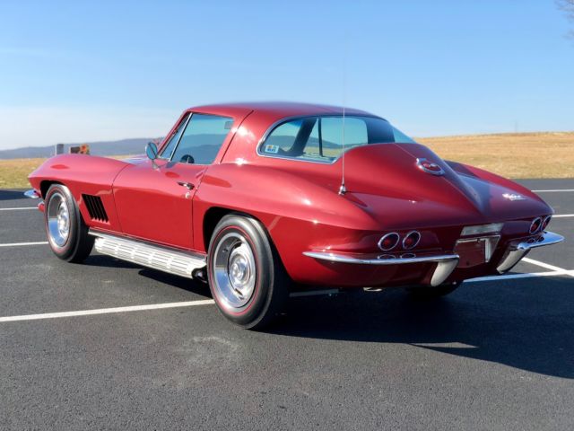 1967 Maroon Chevrolet Corvette Coupe