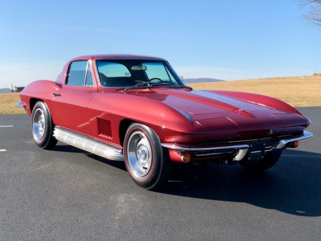 1967 Maroon Chevrolet Corvette Coupe