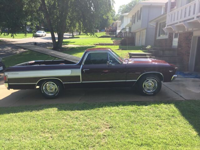 1967 Burgundy Chevrolet El Camino Crew Cab Pickup