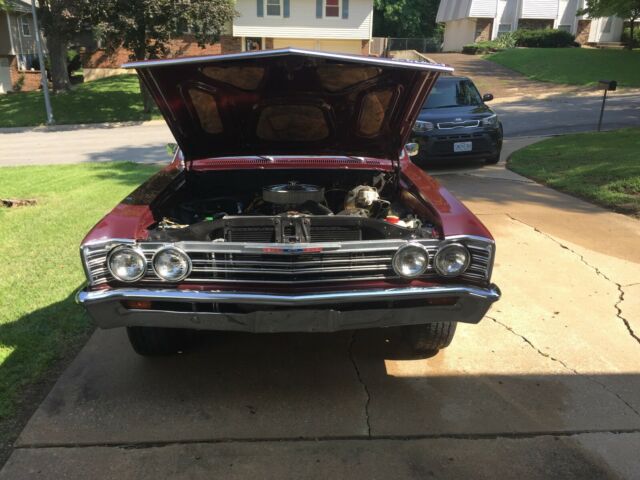 1967 Burgundy Chevrolet El Camino Crew Cab Pickup
