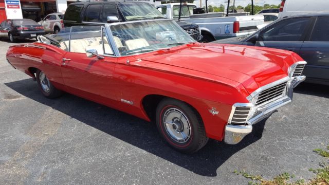 1967 Red Chevrolet Impala Convertible