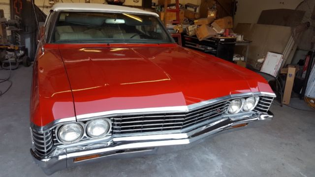 1967 Red Chevrolet Impala Convertible