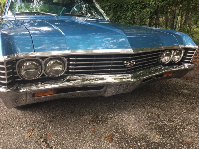 1967 Blue Chevrolet Impala Coupe
