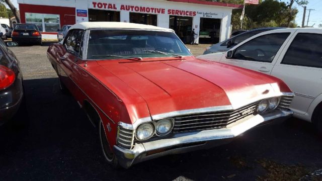 1967 Red Chevrolet Impala Convertible