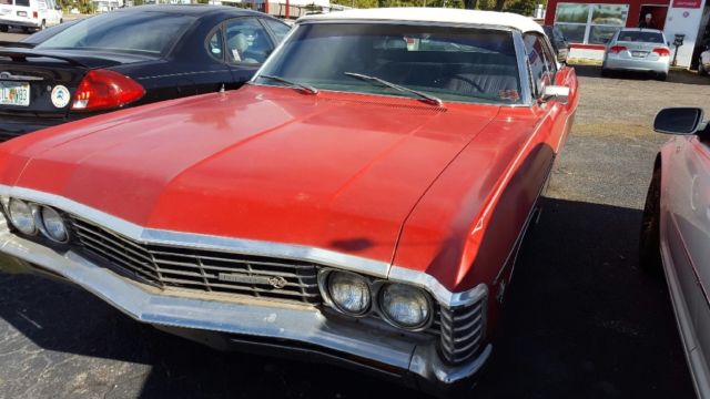 1967 Red Chevrolet Impala Convertible