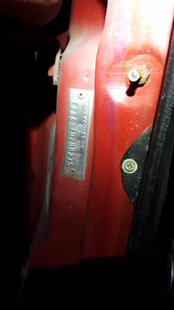 1967 Red Chevrolet Impala Convertible