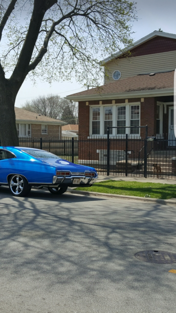 1967 Blue Chevrolet Impala Coupe