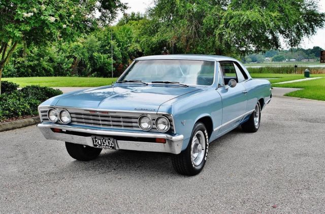 1967 Blue Chevrolet Malibu --
